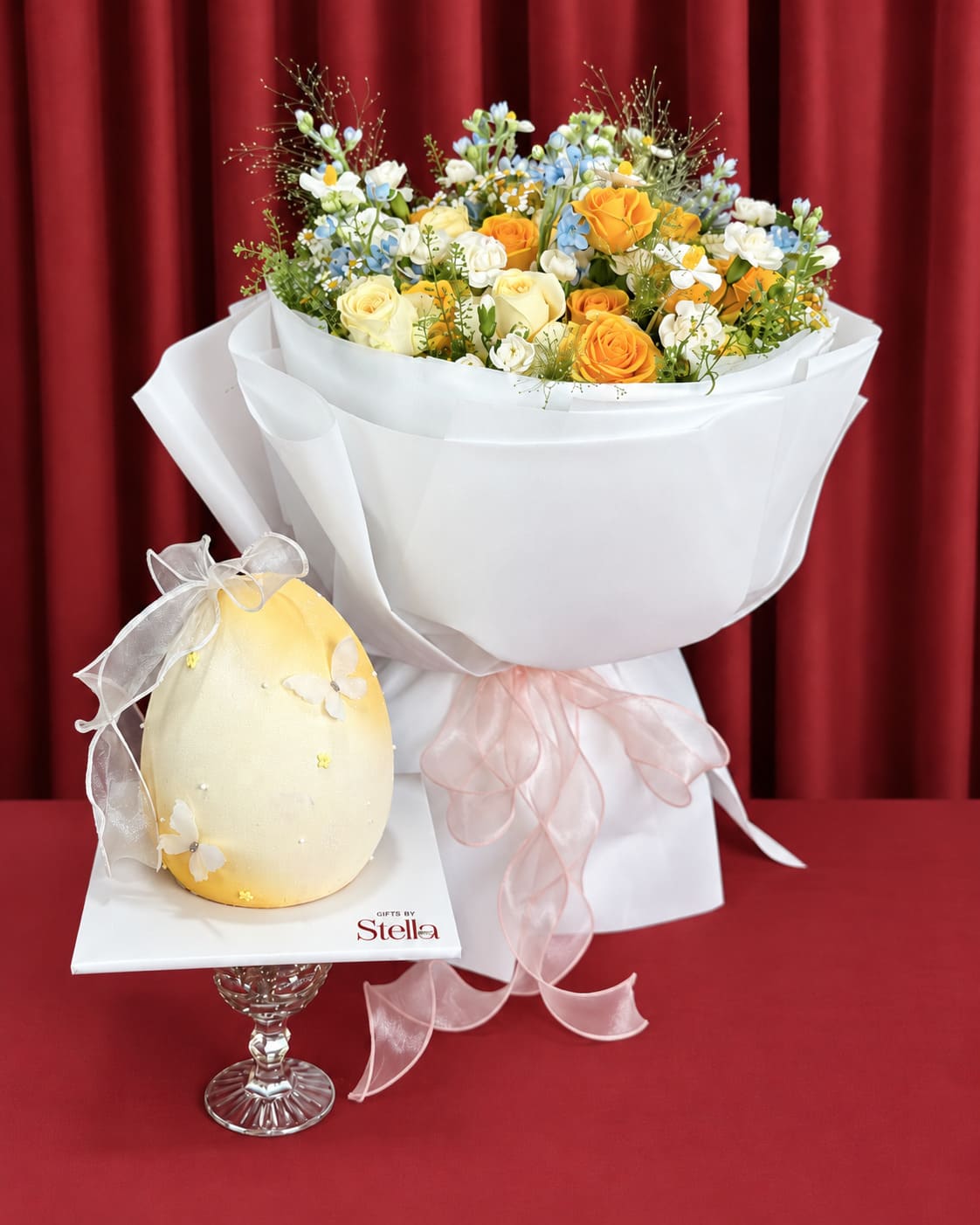 Bó Hoa Mix Tone Trắng Vàng