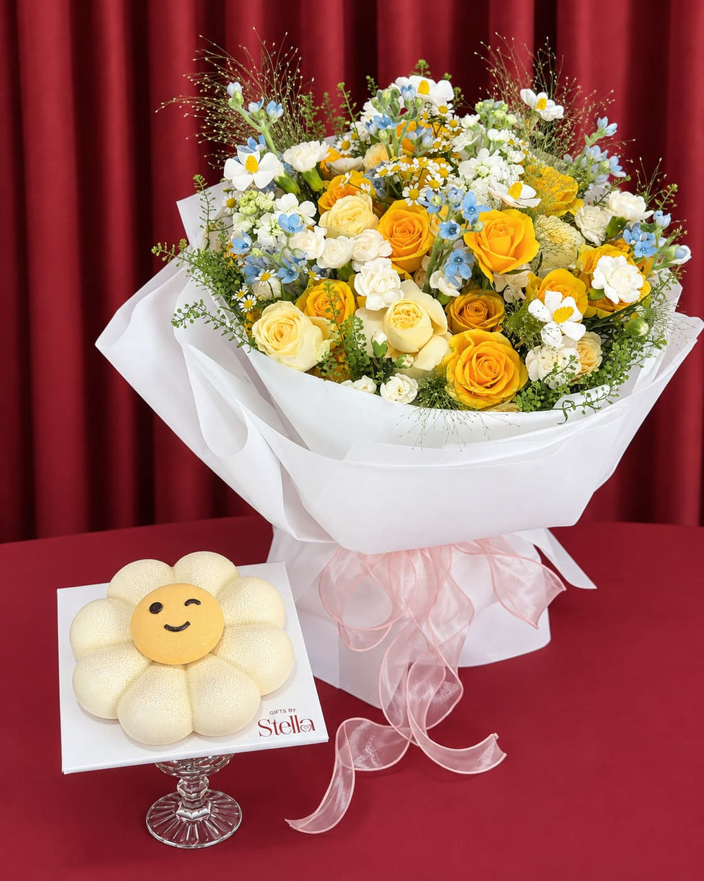 Bó Hoa Mix Tone Trắng Vàng