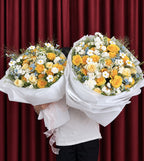 Bó Hoa Mix Tone Trắng Vàng