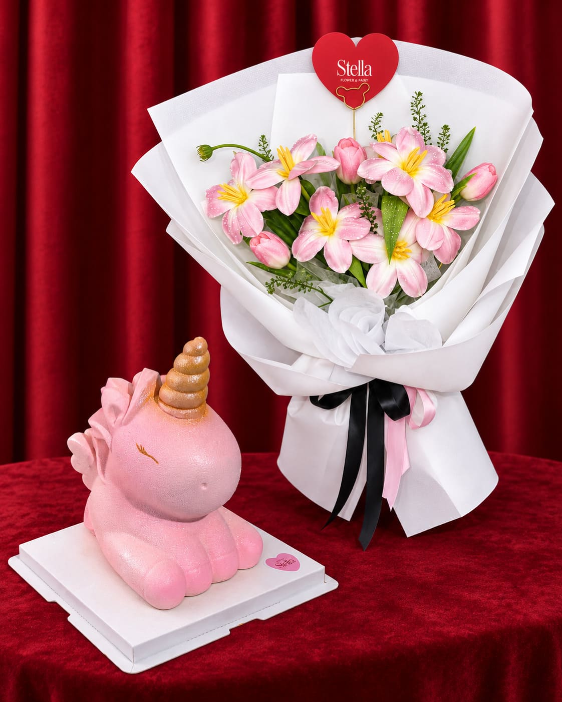Combo Unicorn + tulip 10 bông