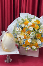 Bó Hoa Mix Tone Trắng Vàng