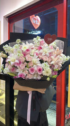Bó mix tone hồng